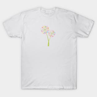 Colorful abstract heart dandelion T-Shirt